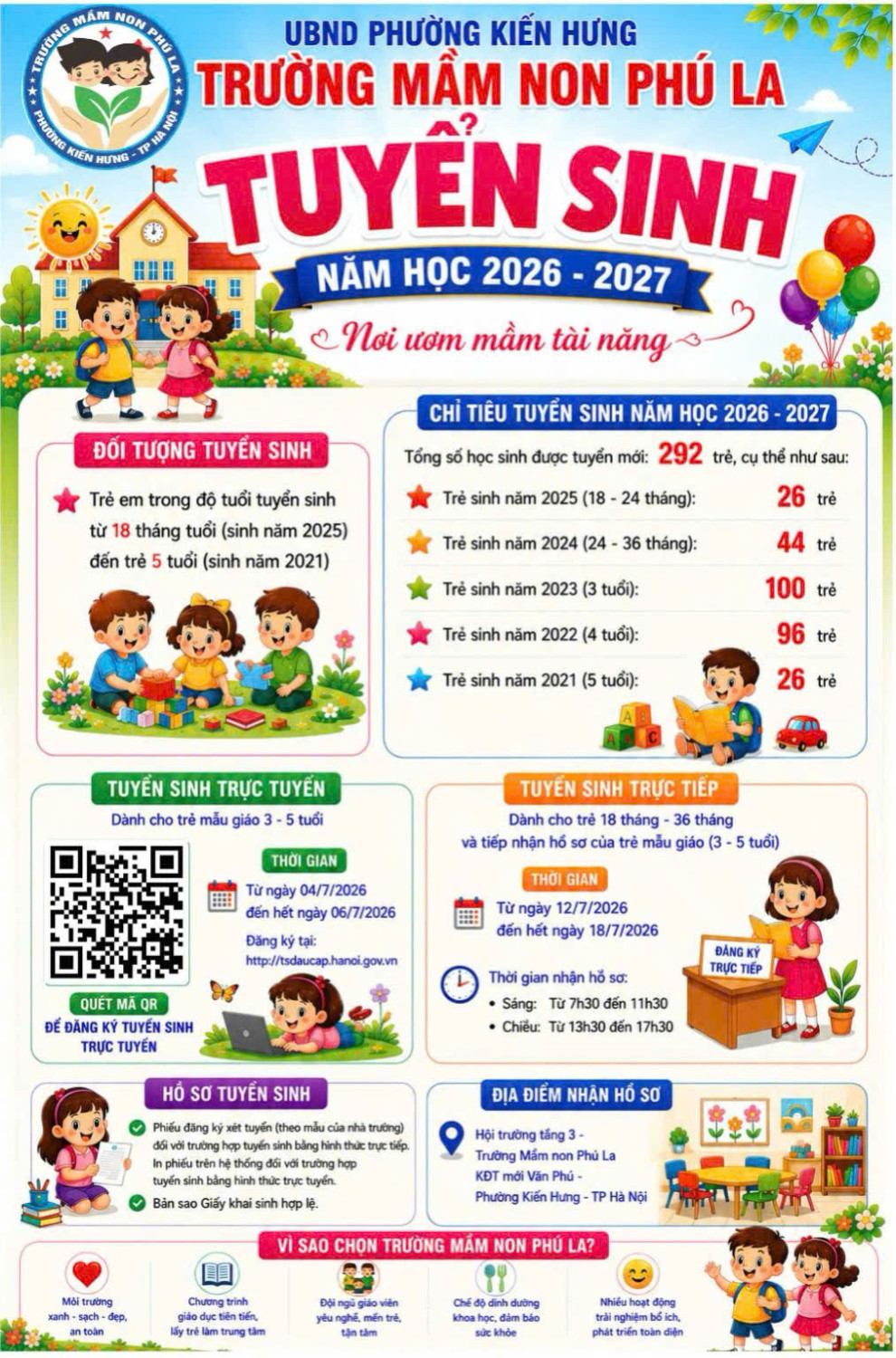 THÔNG BÁO TUYỂN SINH NĂM HỌC 2026 - 2027