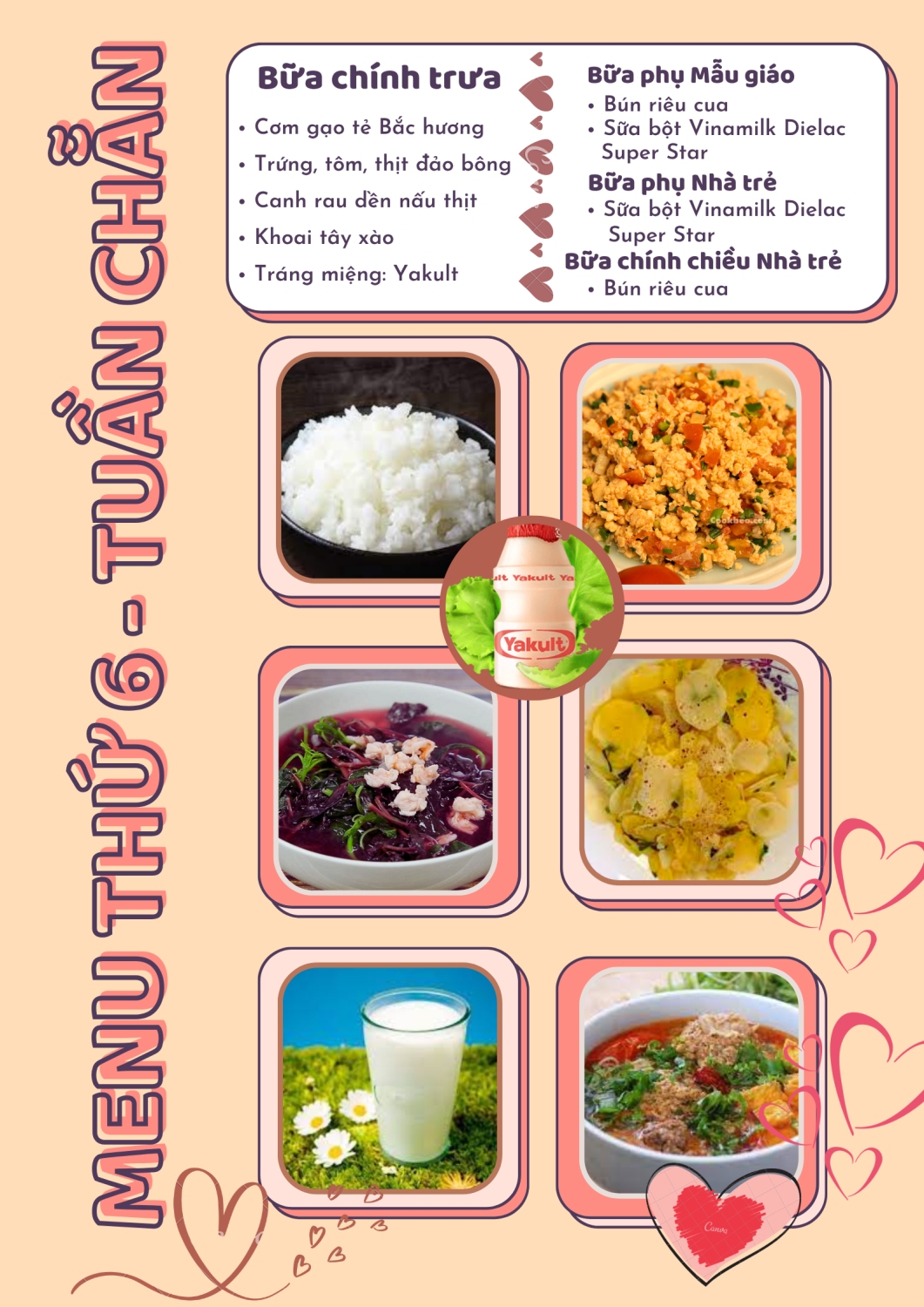 Thực đơn Thứ 6 (Tuần chẵn)