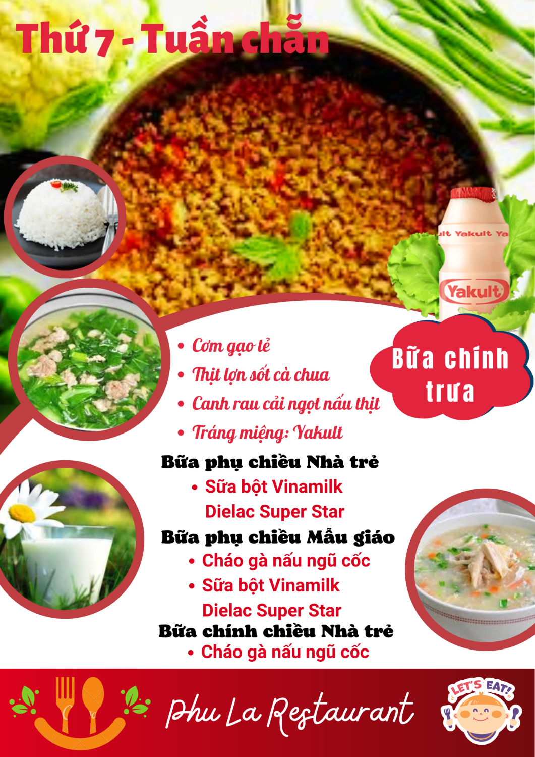 Thực đơn Thứ bảy (Tuần chẵn)